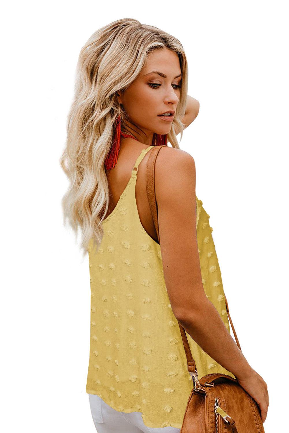 Button Front Swiss Dot Tank