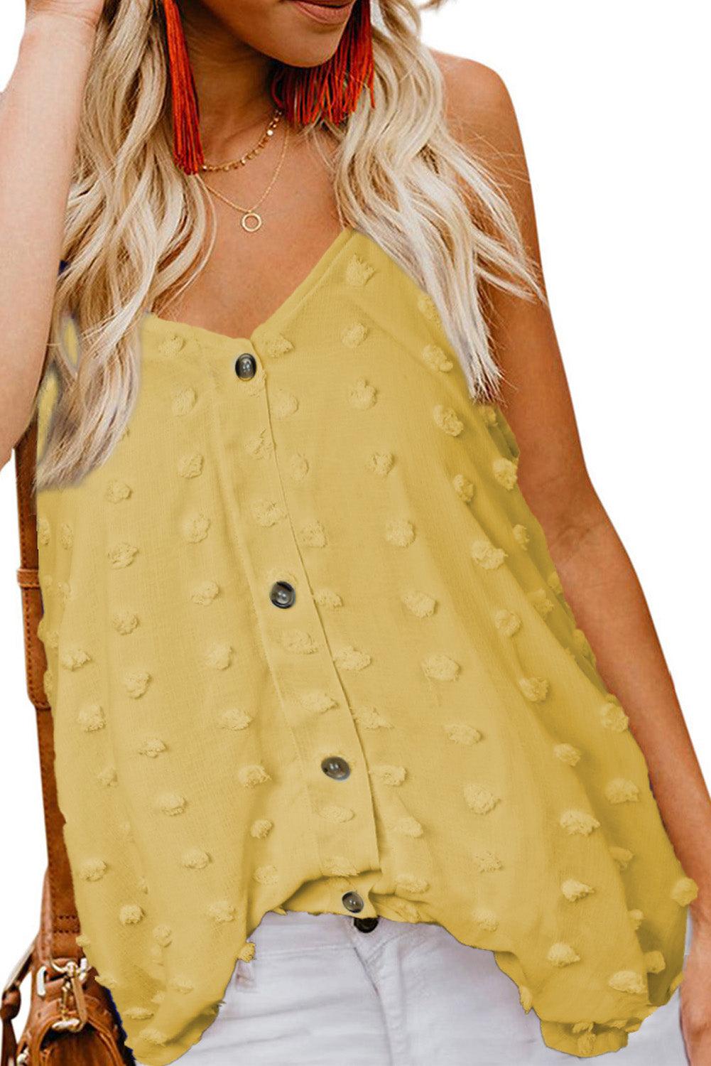 Button Front Swiss Dot Tank