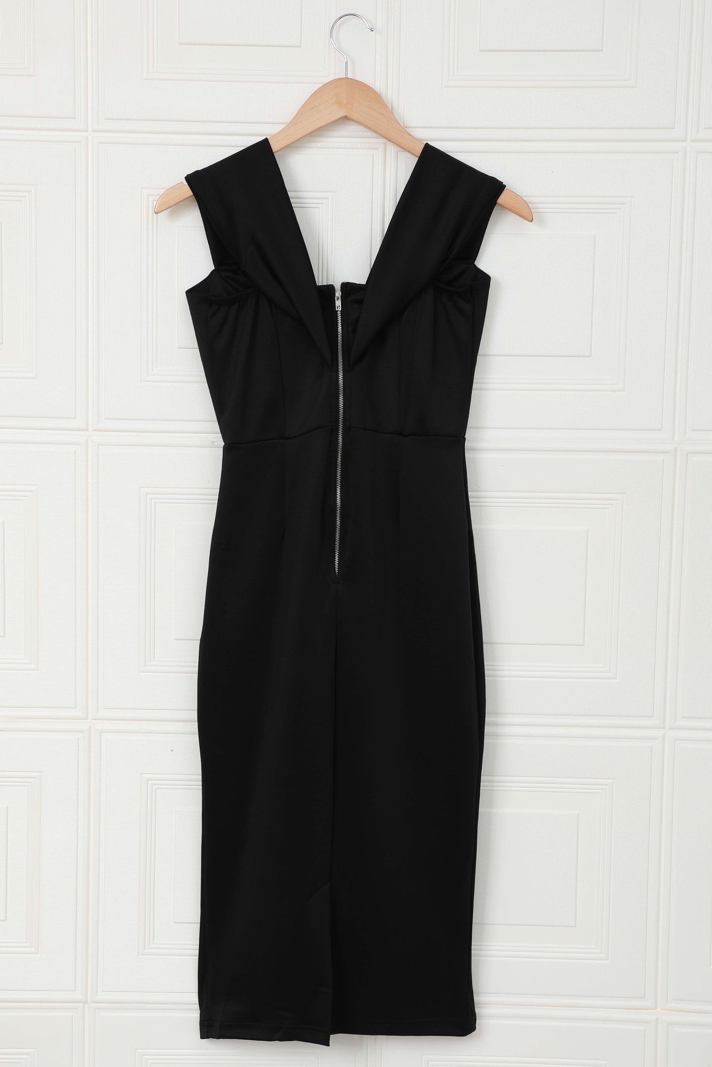 Burgundy Off-the-shoulder Midi Dress