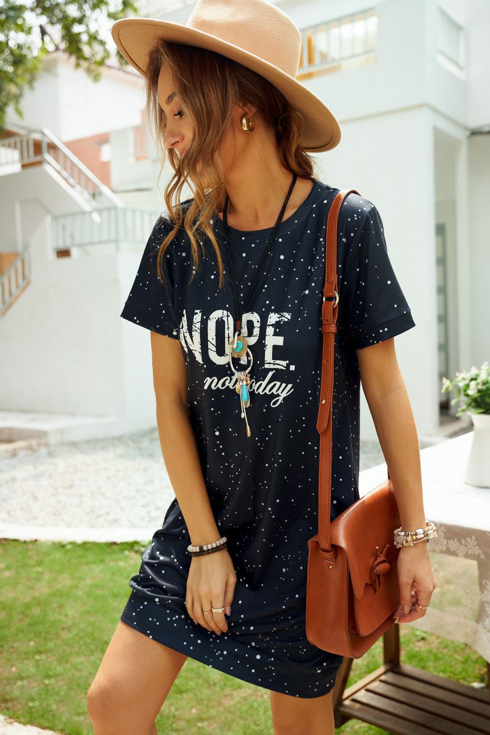 NOPE not today T-shirt Mini Dress