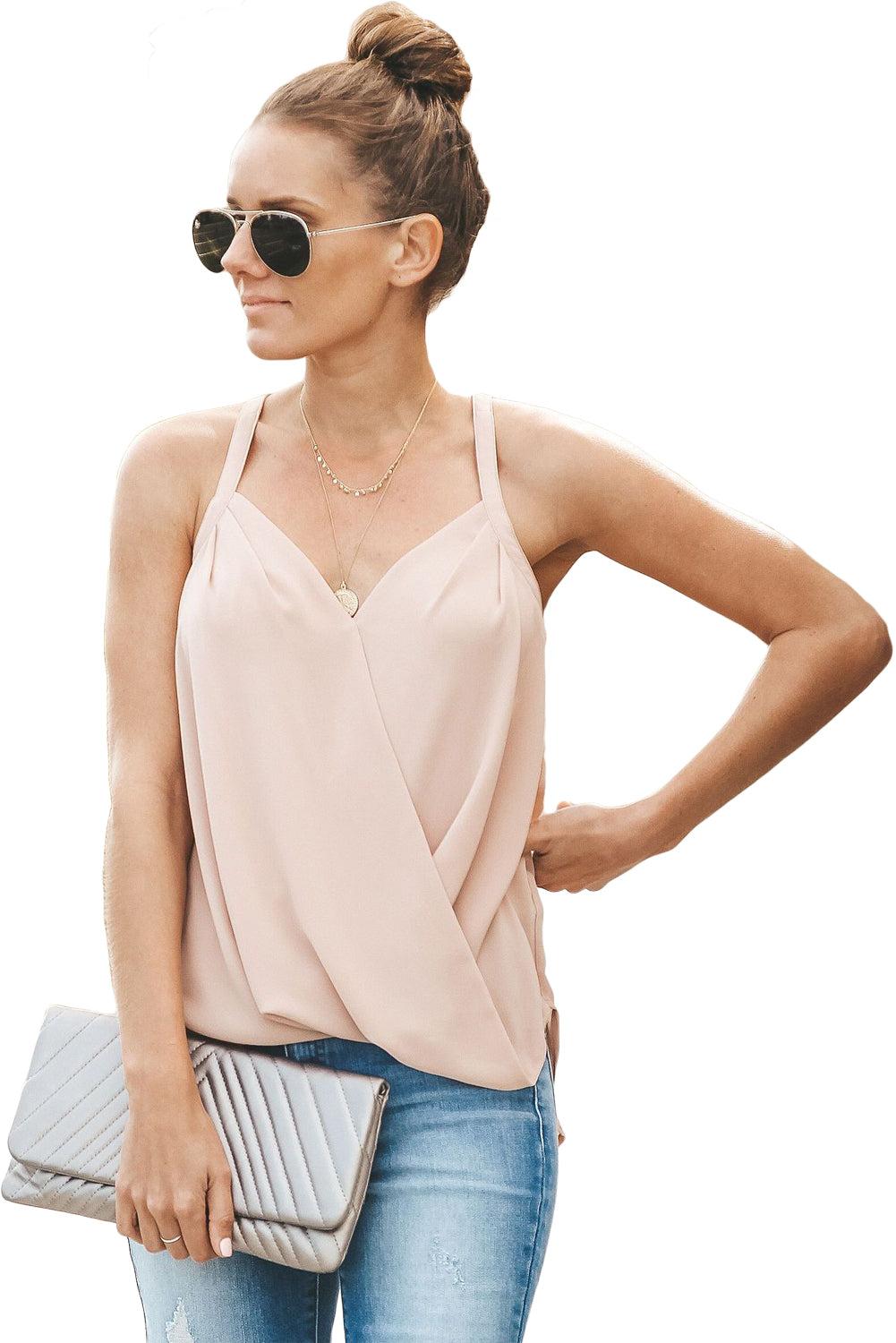 Slip In Wrap Front Summer Tank Top