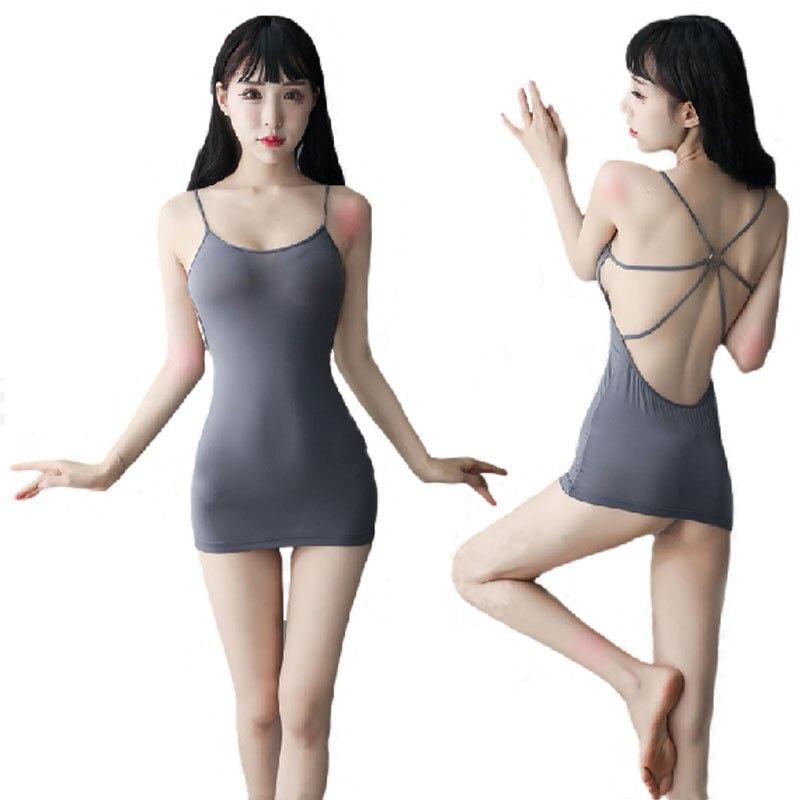 Hot  Womens Summer Backless Sleepdress Nightclub High Draped Female Slim Bandage Bodycon Evening Party Short Mini Dress New