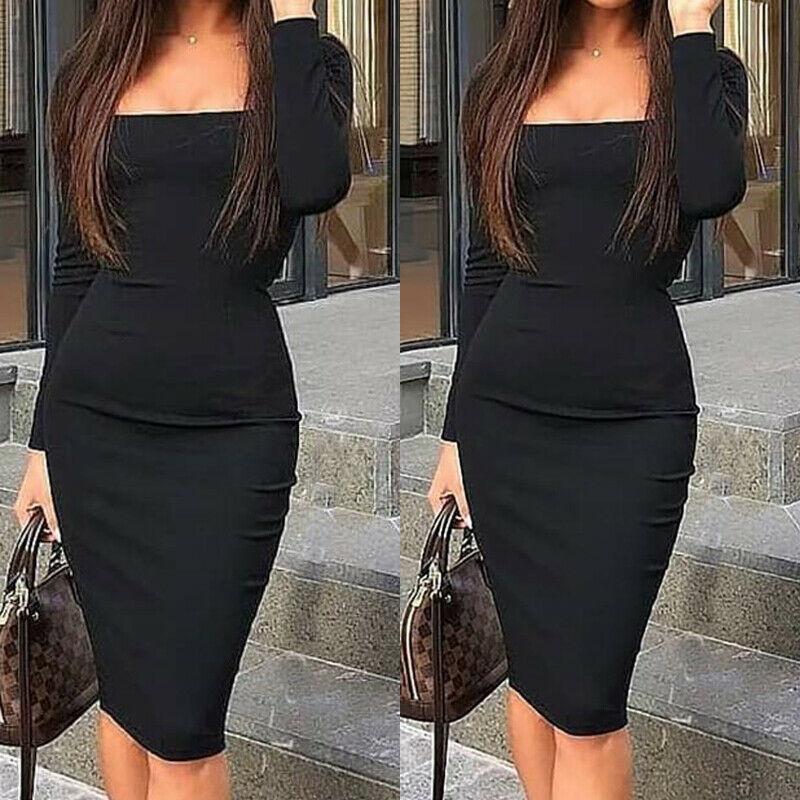Elegant Long Sleeve Bodycon Dress