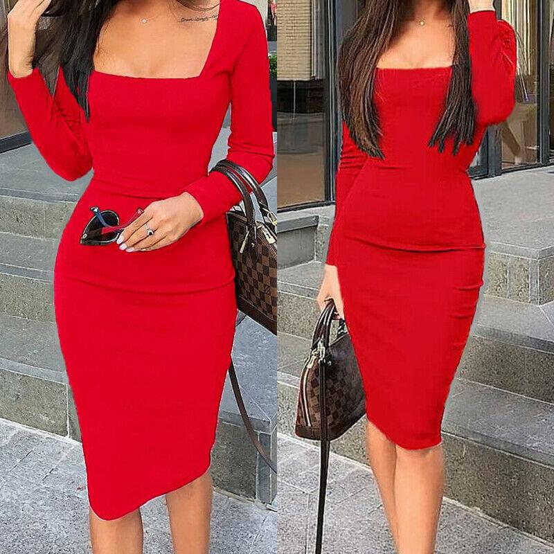Elegant Long Sleeve Bodycon Dress