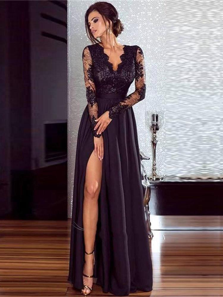 Formal Prom Gown Party Evening High Split Long Dress