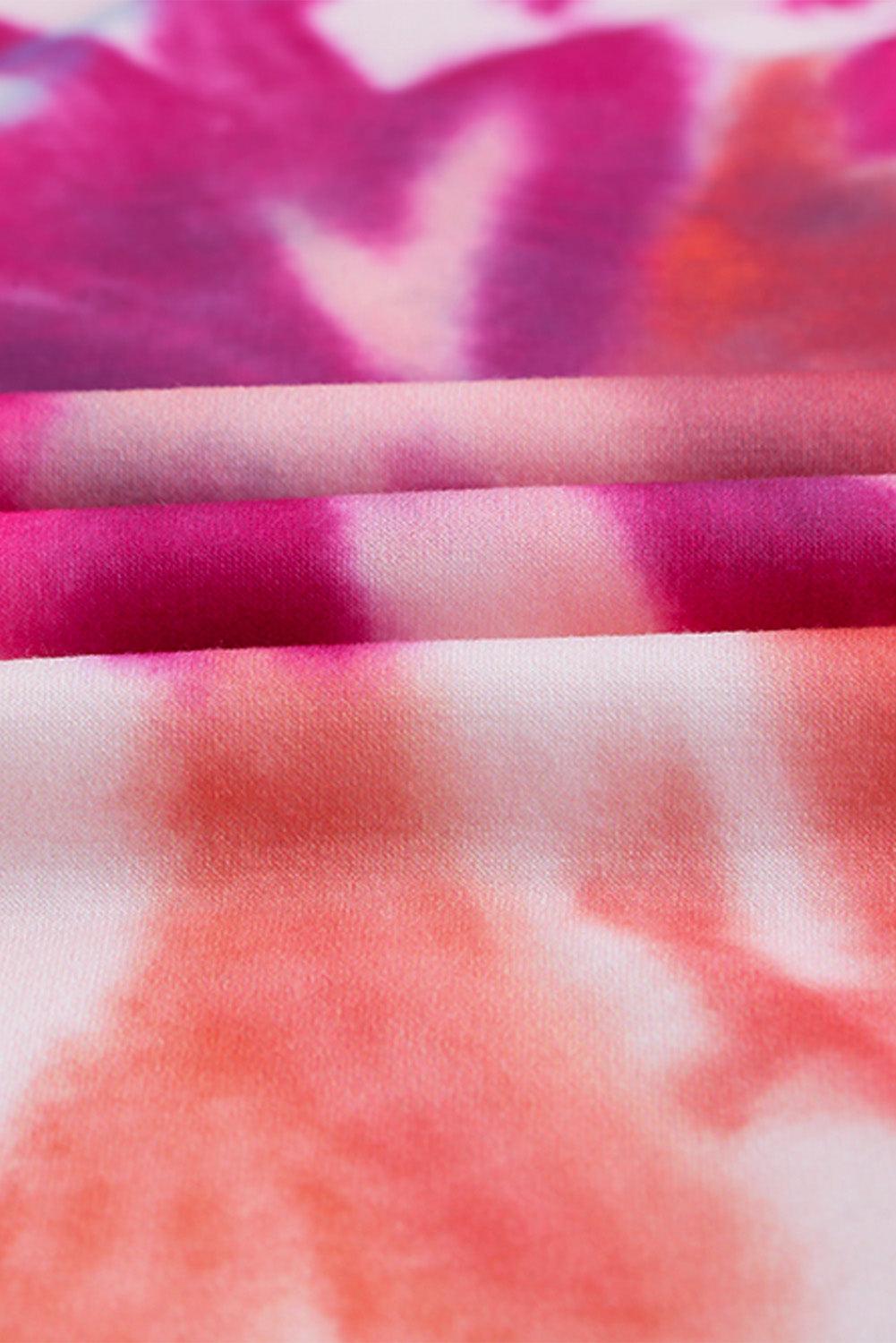 Tie-dyed Print Pullover Sweatshirt Dress