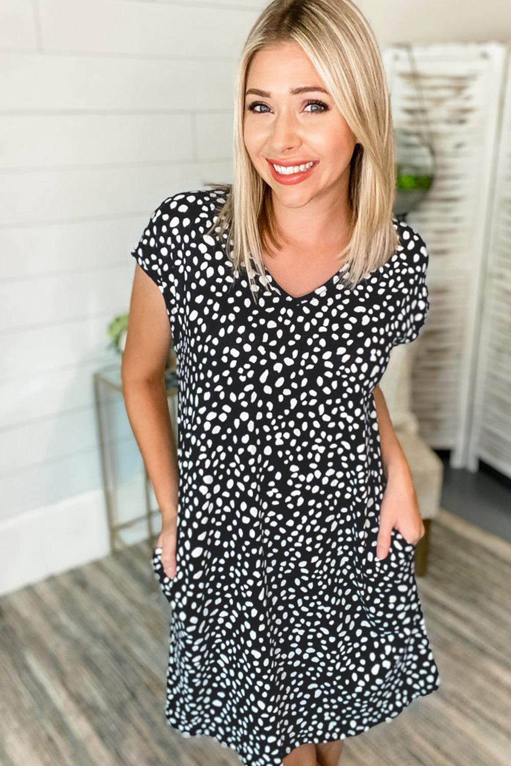 Cheetah Print Pocketed Mini Dress