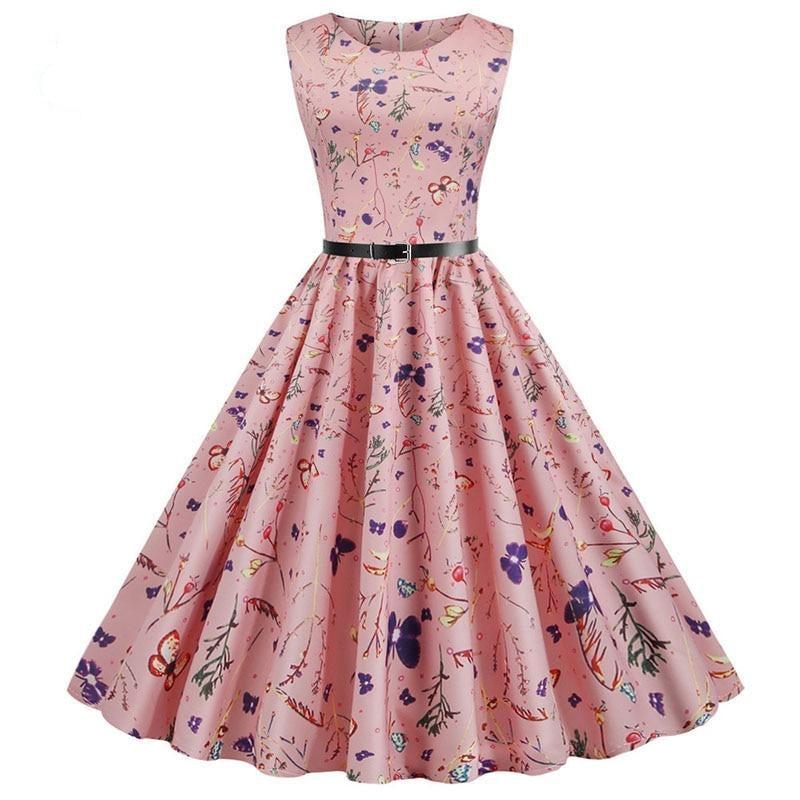 Flamingo Print Women Summer Dress