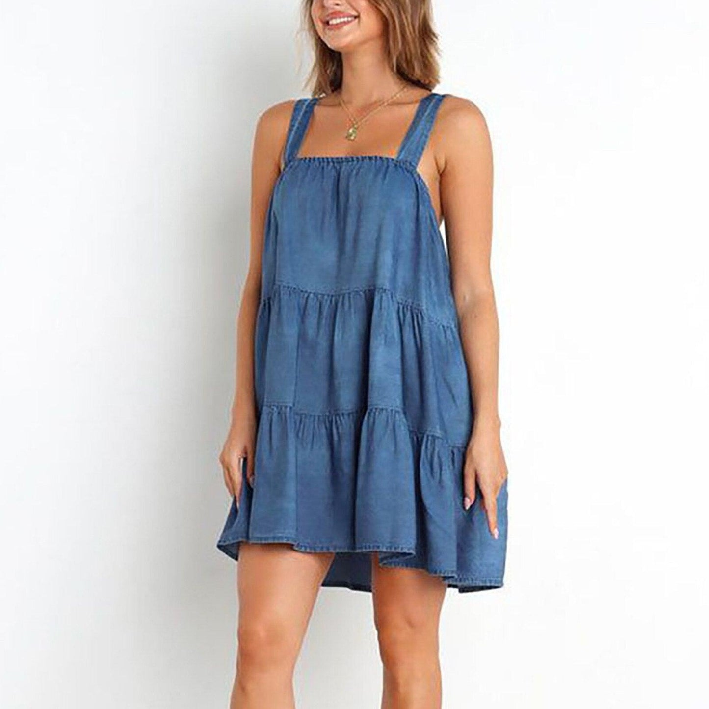 Femme Solid Sleeveless Beach Party Dress Loose  Mini Dress Casual Strapless Women Summer Off Shoulder Платья Ruffles Dresses