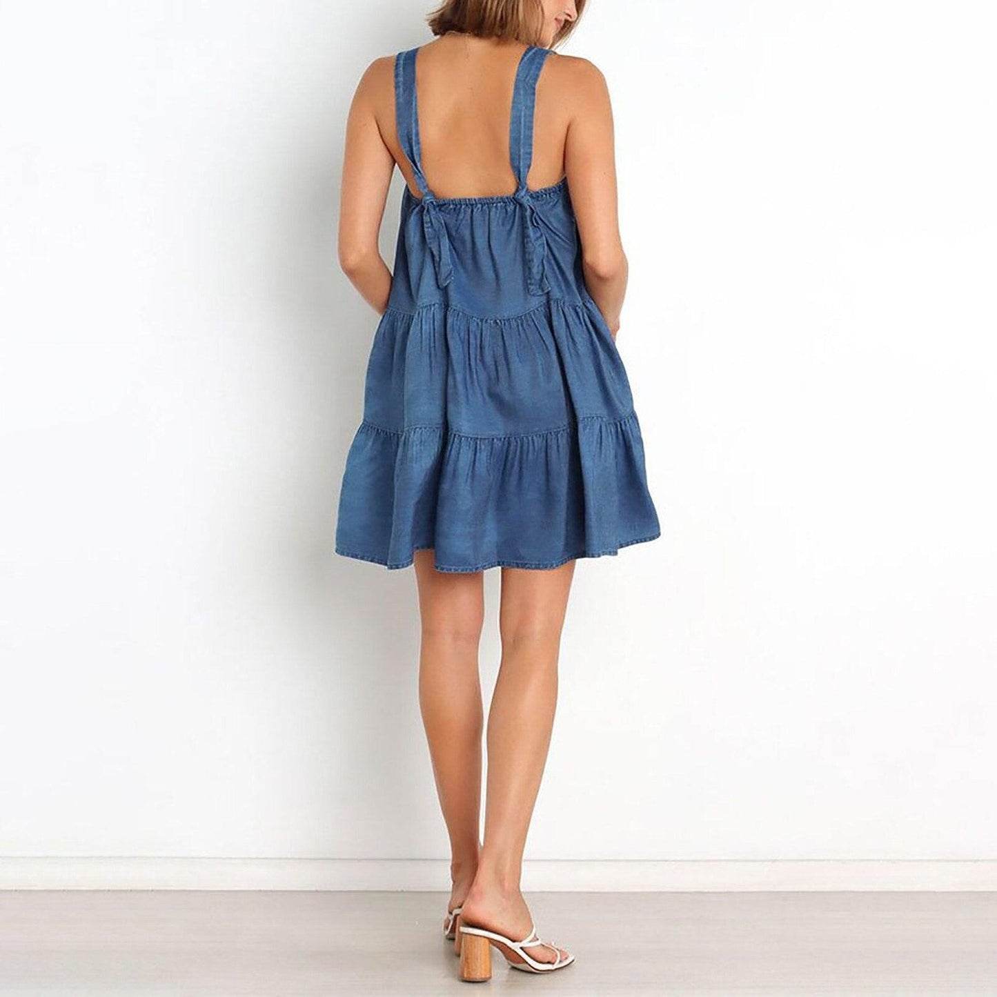 Femme Solid Sleeveless Beach Party Dress Loose  Mini Dress Casual Strapless Women Summer Off Shoulder Платья Ruffles Dresses