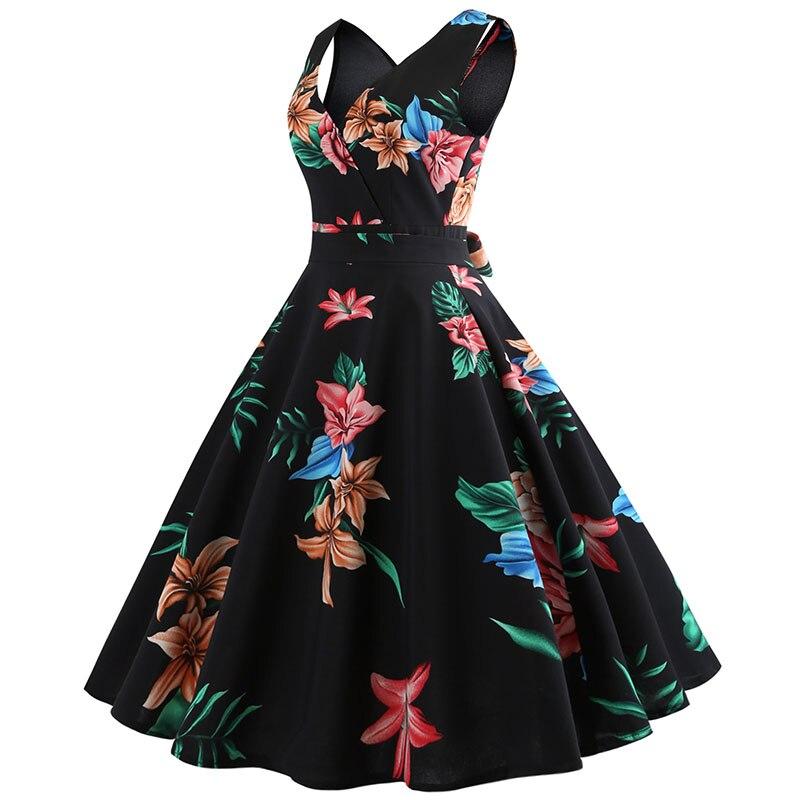 Floral Print Elegant Vintage Pin up Dress
