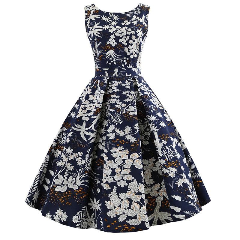 Floral Print Elegant Vintage Pin up Dress