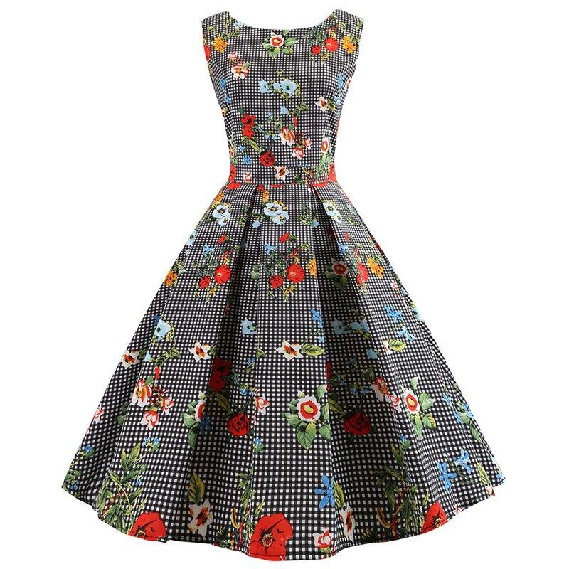 Floral Print Elegant Vintage Pin up Dress