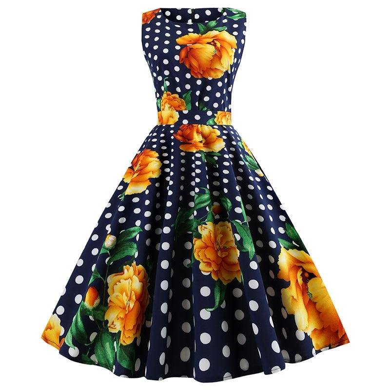 Floral Print Elegant Vintage Pin up Dress