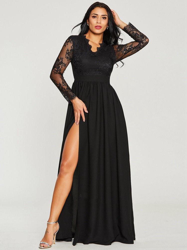 Formal Prom Gown Party Evening High Split Long Dress