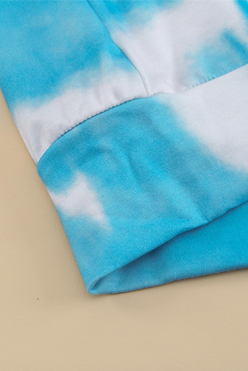 Tie-dyed Print Pullover Sweatshirt Dress